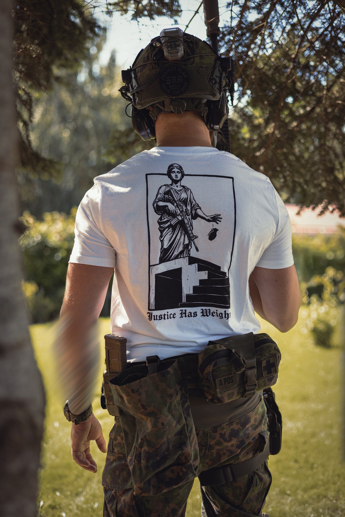 Justice Has Weight t-shirt