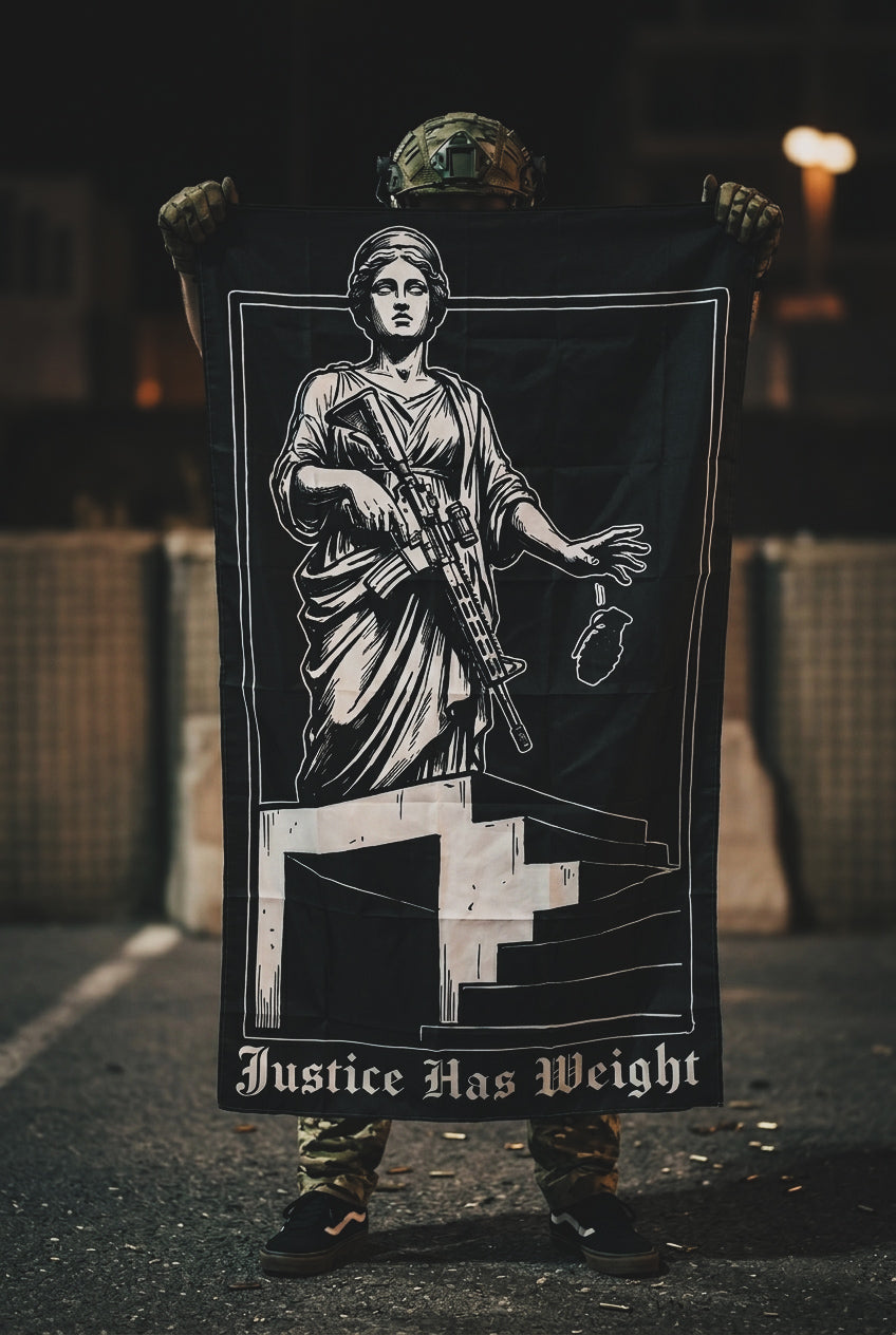 Justice Has Weight flag
