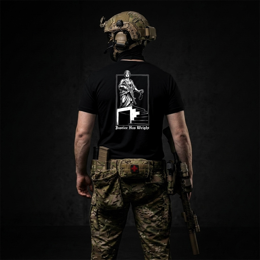 Justice Has Weight t-shirt