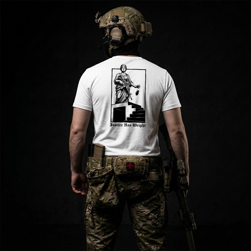Justice Has Weight t-shirt